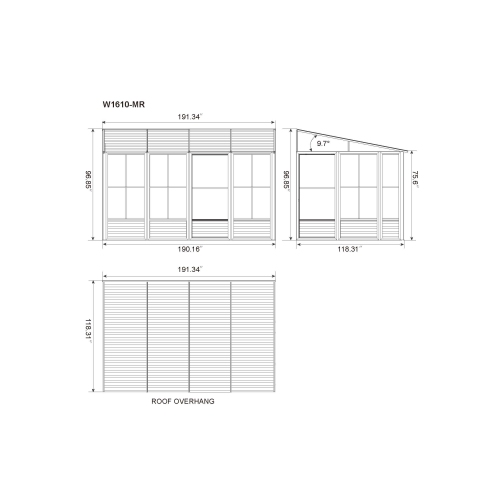 Florence Add-A-Room with Metal Roof 10 Ft. x 16 Ft. in Slate