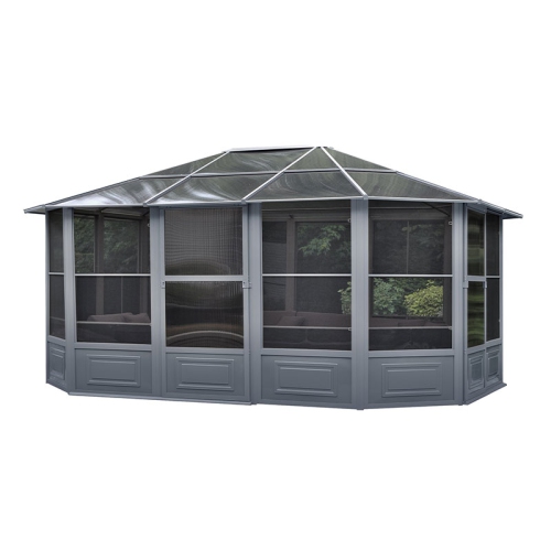 Florence Solarium with polycarbonate roof 12 Ft. x 15 Ft. in Slate