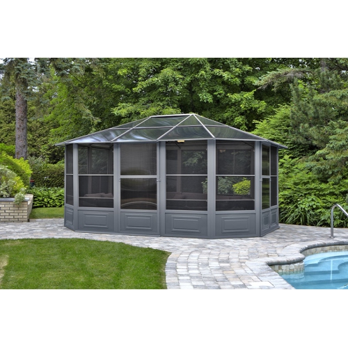 Florence Solarium with polycarbonate roof 12 Ft. x 15 Ft. in Slate