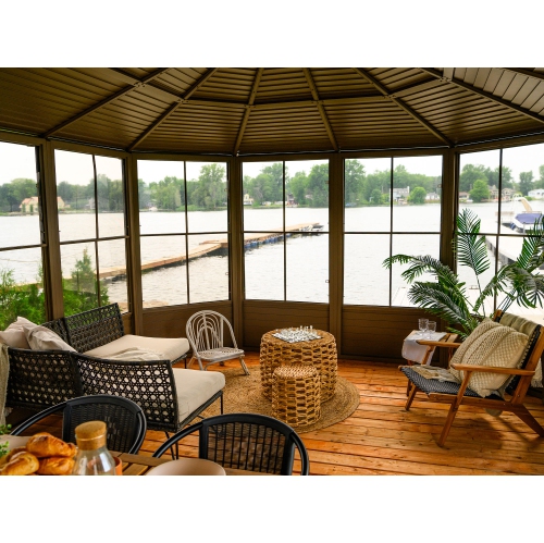 Florence Solarium with Metal Roof 12 Ft. x 18 Ft. Sand