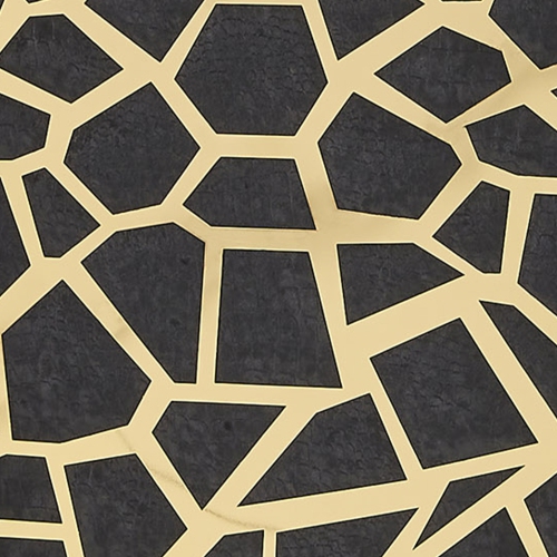 Angelina Luxury Velvet Dining Chairs - Black, Honeycomb Pattern, Crocodile Skin Pattern Fabric with Gold Stainless Legs and Frame