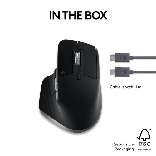 Logitech MX Master 3S Bluetooth Optical Mouse for Mac - Space Grey
