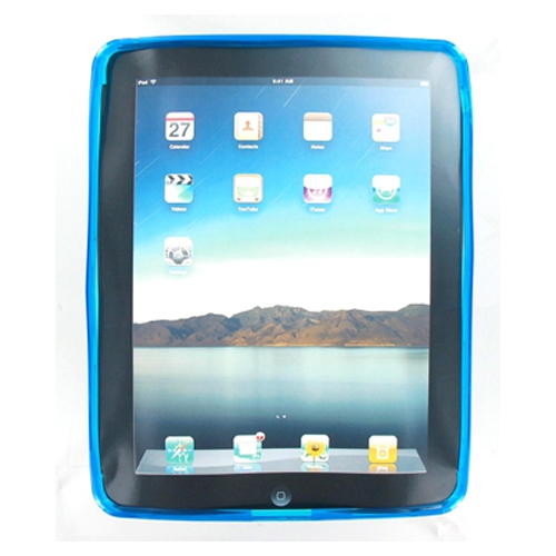 Technocel High Gloss Silicone Cover Case for iPad 1 - Blue