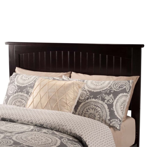 AFI Nantucket Queen Solid Wood Panel Headboard with Device Charger in Espresso