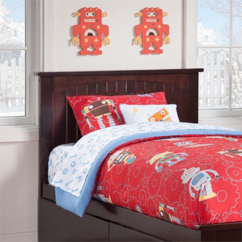 Leo & Lacey Twin Panel Headboard in Espresso