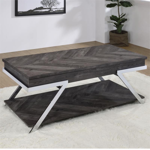 Steve Silver Roma Dark Gray Lift-Top Wood and Laminate Cocktail Table