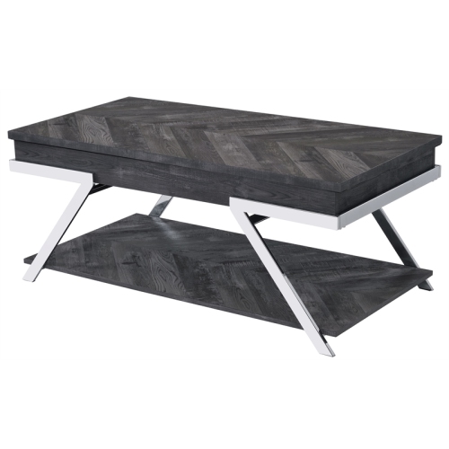 Steve Silver Roma Dark Gray Lift-Top Wood and Laminate Cocktail Table