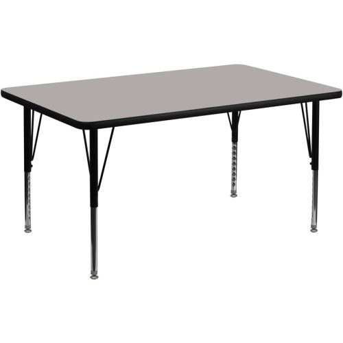 Flash Furniture – Table d’activités à surface haute pression de 26 x 72 x 36 po, gris