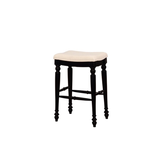 LINON  Marino 30" Wood Backless Bar Stool In In Black