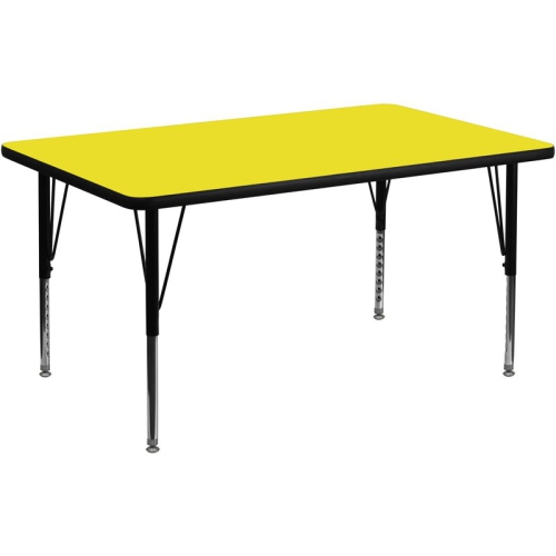 Flash Furniture – Table d’activités à haute pression de 26 x 72 x 36 po, jaune