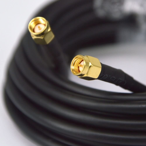 SMA to SMA Cable 5M 16.4ft RG58 Coax Cable 50 Ohm SMA Male to SMA Male Extension Cable Low Loss SMA Extension Antenna Cable for 3G/4G/LTE/GPS/RF