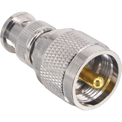 2pcs BNC to UHF RF Coaxial Adapter BNC Male to UHF Male PL259 Connector UHF PL-259 SO-239 to BNC Converter for Radios/Antennas/Scanners/HF