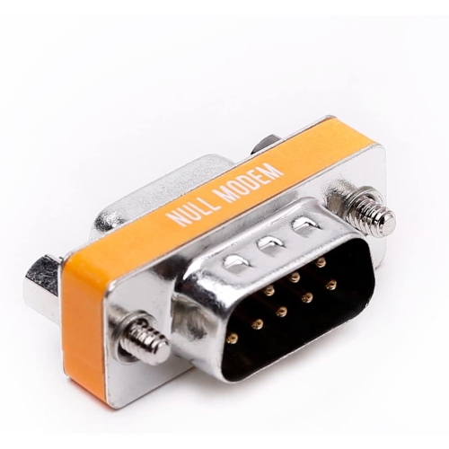 DB9 null modem male to female slimline data transfer serial port adapter 2 Pack