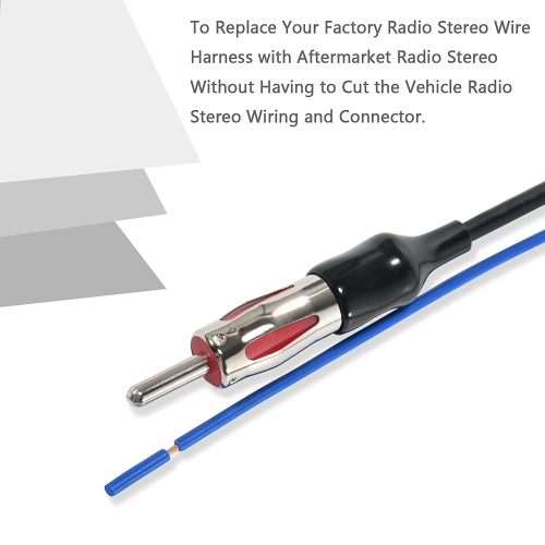 Faisceau de câblage radio + adaptateur de câble d'antenne compatible avec Honda Civic/CR-V/Odyssey/Accord/Pilot/1998-2008, Acura TL/RSX/RDX 1999-2006