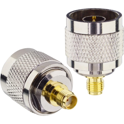 DOLAER  2-Pack N Male to SMA Female Connector SMA to N-Type Rf Coax Coaxial Adapter for Wifi Antenna, Analyzer, Signal Booster, Radio, Repeater