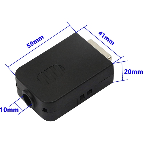 DB15 Breakout Connector, DB15 D-SUB Female Solderless Serial to Screw Wiring Terminal Signal Module Breakout PCB Board with Plastic Case & Screws