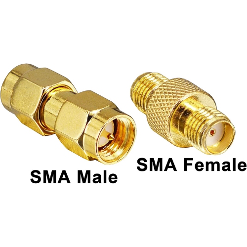 4PCS SMA Connector Kit SMA Male to SMA Male + SMA Female to SMA Female Adapter SMA to SMA RF Coax Coupling Nut Barrel Converter for WiFi Antenna FPV