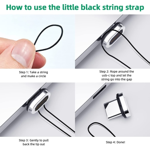 USB C Magnetic Adapter, Magnetic USB C Adapter, 24Pins USB3.1 10Gbps Data Transfer 4K 60Hz Video PD 100w Charge Compatible with MacBook Pro/Air USB-C