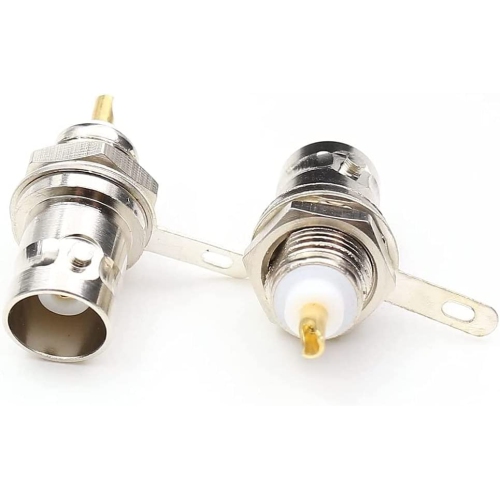 BNC Female Panel Mount Connector with Nut BNC Female Bulkhead Adapters Coaxial Adapter 8 Pack