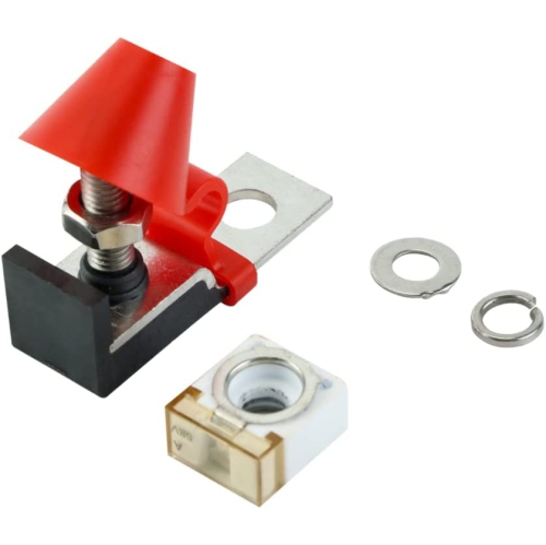 DOLAER  (50A) Habf Terminal Fuse Block Kit for Multiple Batteries Ignition Boat Truck Rv Construction Vehicles, Max Voltage 58V Single Stud M8 (5/16')