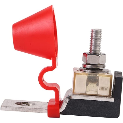 (50A) HABF Terminal Fuse Block Kit for Multiple Batteries Ignition Boat Truck RV Construction vehicles, Max Voltage 58V Single Stud M8 + Battery Fuse