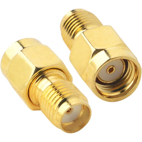 SMA Coaxial Coax Adapter SMA Female to RP-SMA Male (No Pin) Connector SMA Antenna Adapter for WiFi Antenna/Goggles/FPV Drone/Signal Booster/Router