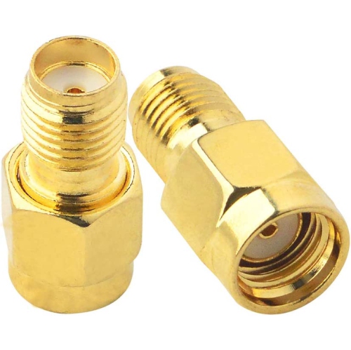 SMA Coaxial Coax Adapter SMA Female to RP-SMA Male (No Pin) Connector SMA Antenna Adapter for WiFi Antenna/Goggles/FPV Drone/Signal Booster/Router