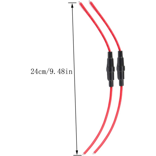 Automobile – Support à fusible de type en ligne 5 x 20 mm AGC 18 AWG