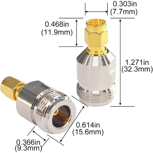 Adaptateur d’antenne SMA type N vers câble coaxial SMA connecteur N type femelle vers la fiche mâle SMA (broche) Convertisseur d’antenne radio CB
