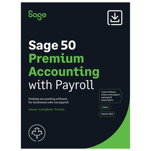 Sage 50 Premium Accounting with Payroll 2023 - 2 utilisateurs - 1 an - Téléchargement numérique