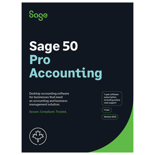 Sage 50 Pro Accounting 2023 - 1 utilisateur - 1 an