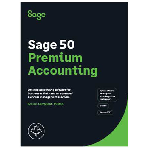 Sage 50 Premium Accounting 2023 - 2 utilisateurs - 1 an