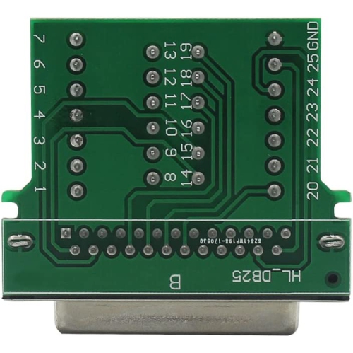 DB25 Breakout Board Solder-Free Female Adapter 25-pin Port Adapter to Terminal Connector Signal Module Long Bolts and Nuts with case