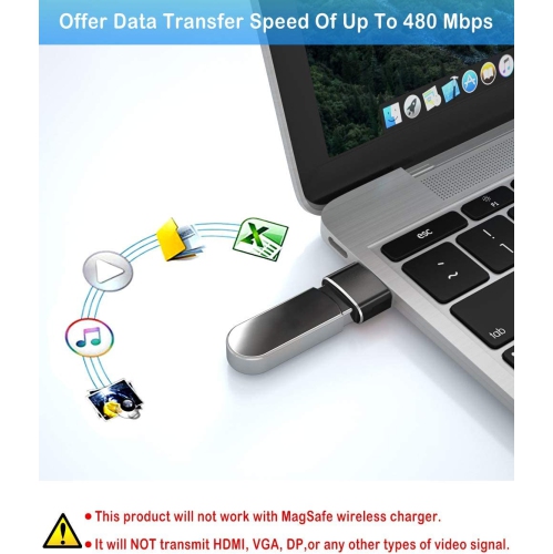 Adaptateur USB C femelle vers USB mâle, 3 connecteurs de câble de chargement de type A pour iPhone 11 12 Pro Max Mini, XR se, AirPods iPad 8 21 Air