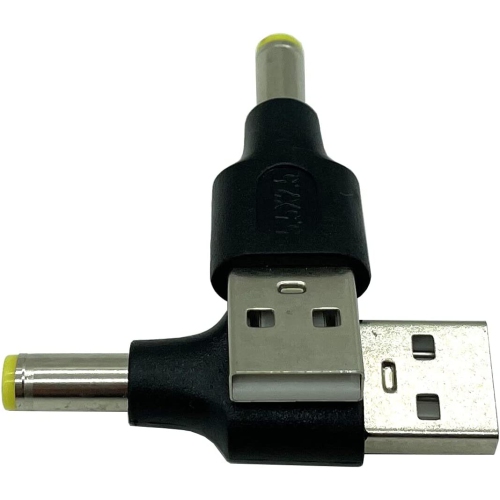 USB to DC Adapter, 2.0 USB A Male to DC 5.5 x 2.5mm Male Power Adapter 2-Pack, Used for Charging Electronic Devices with DC or USB Ports.