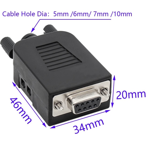 DB9 Breakout Connector to Wiring Terminal RS232 D-SUB Male Serial Adapters Port Breakout Board Solder-Free Module with case