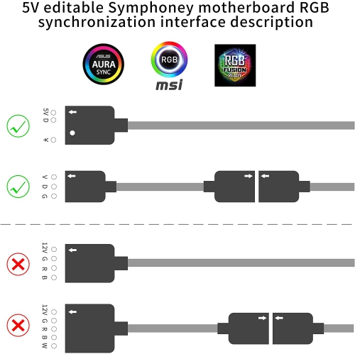 Répartiteur DEL RVB 5 V à 3 broches, 10 ports, contrôleur de concentrateur DEL à 3 broches avec rallonge de 50 cm