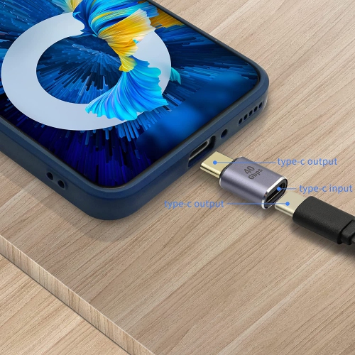 Coupleur USB C femelle à femelle USB4.0 type C connecteur de 40 Gb/s transfert de données rapide type C OTG de 40 W pour tablette de portable, 2