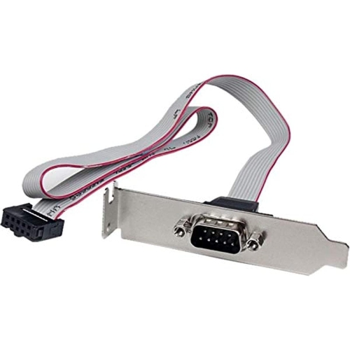 DOLAER  1 Port 16In Db9 Serial Port Bracket to 10 Pin Header - Low Profile - Low Profile Db9 Header - Db9 Bracket (Plate9M16Lp)