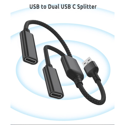 Adaptateur USB mâle à double USB C femelle, câble de chargement de type A; deux répartiteurs pour MagSafe; Apple Watch iWatch Series 7, iPhone 11 12