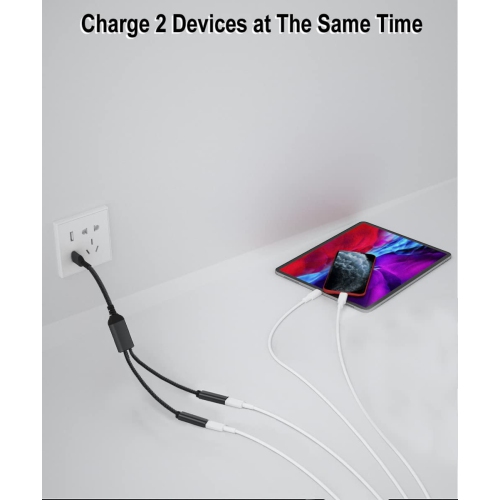 Adaptateur USB mâle à double USB C femelle, câble de chargement de type A; deux répartiteurs pour MagSafe; Apple Watch iWatch Series 7, iPhone 11 12