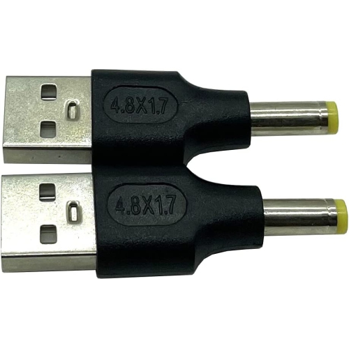 Adaptateur USB vers c.c. Dafensoy, 2.0 adaptateurs d’alimentation mâles USB A vers c.c. de 4.8 x 1,7 mm, utilisés pour recharger des appareils