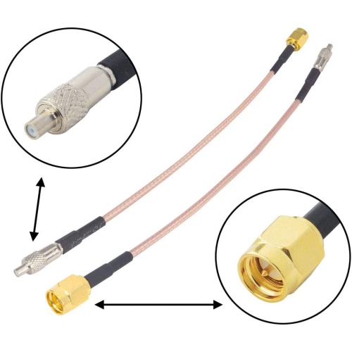 DOLAER  SMA to Ts9 Coaxial Cable Rf Coax Adapter Cable SMA Male to Ts9 Female Straight Connector Jumper Cable Rg316 Extension Cable Low Loss Antenna