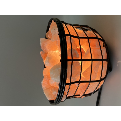 Sel himalayen - panier en métal rond - meilleur cadeau