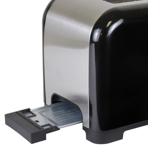 Kenmore 2-Slice Toaster, BLACK Stainless Steel, Extra Wide Slots, Bagel, Defrost, 9 Shade Settings