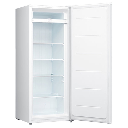 KOOLATRON  Garage-Ready Upright Freezer 7.0 Cu Ft (198L) White, Low-Frost, Flat Back, Glass Shelves