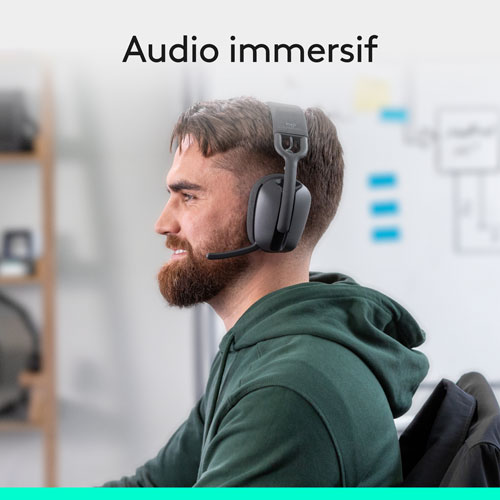 Logitech Zone Vibe 100 Wireless Headset with Microphone - Graphite