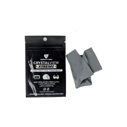 Crystaltech Crystalview Xtreme Nano Anti-Fog Cloth Grey/Black 4PK