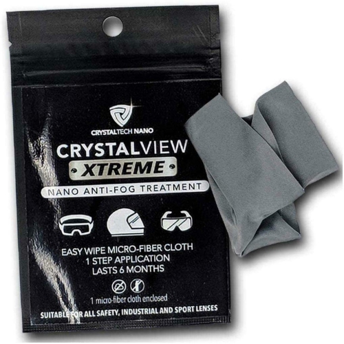 Crystaltech Crystalview Xtreme Nano Chiffon Anti-buée Gris/Noir 4PK