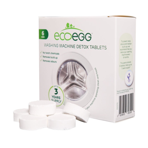 Lot de 6 tablettes de désintoxication pour machine à laver Ecoegg